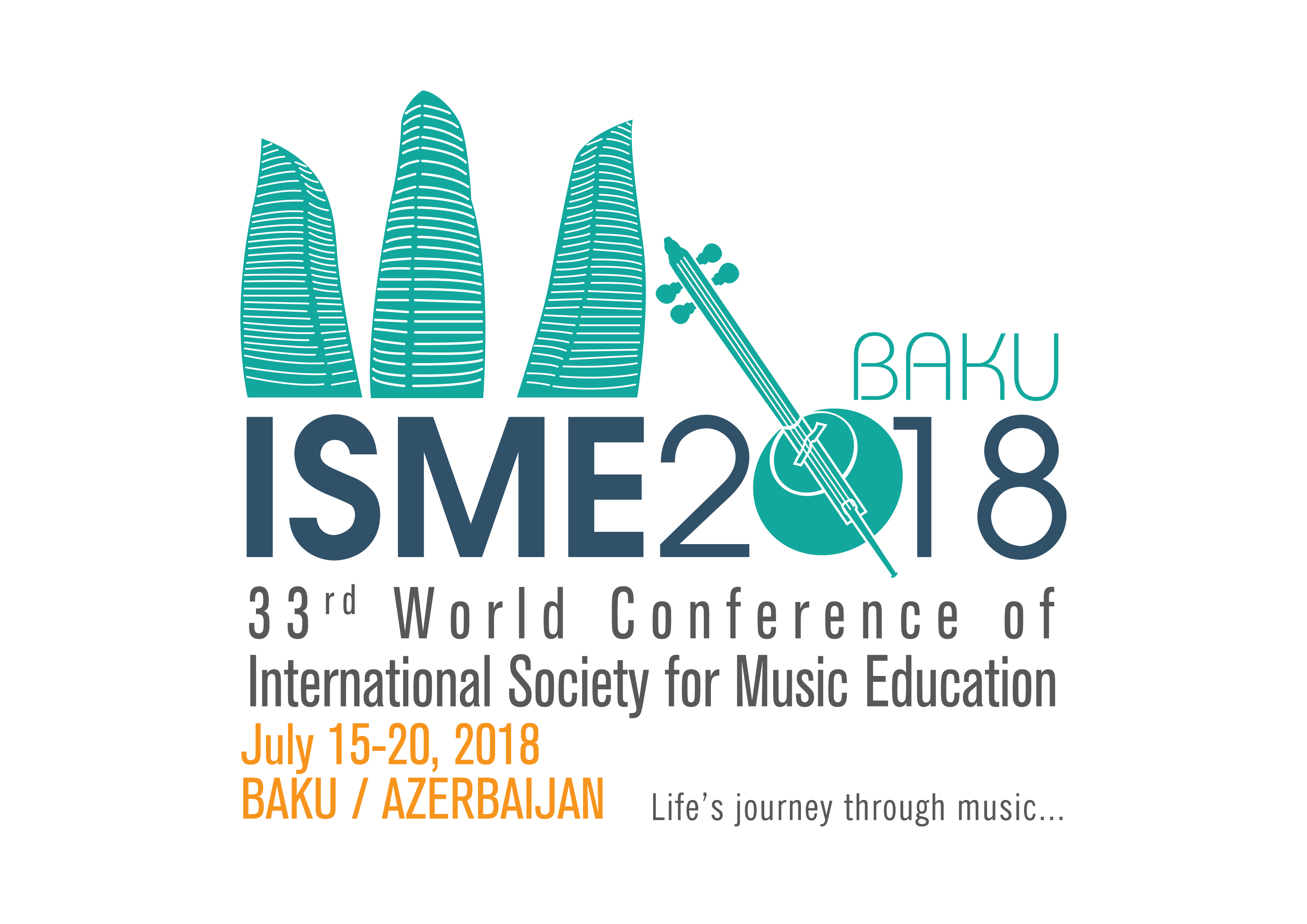 Logo for the 33rd ISME World Conference in Baku, Azerbaijan