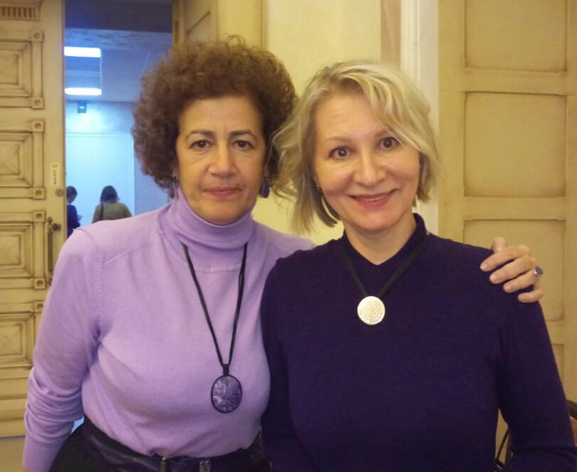 Alla Toropova and colleague from RussME