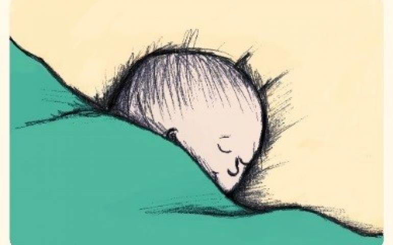 Illustration of baby asleep