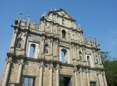 Macau famous church facade